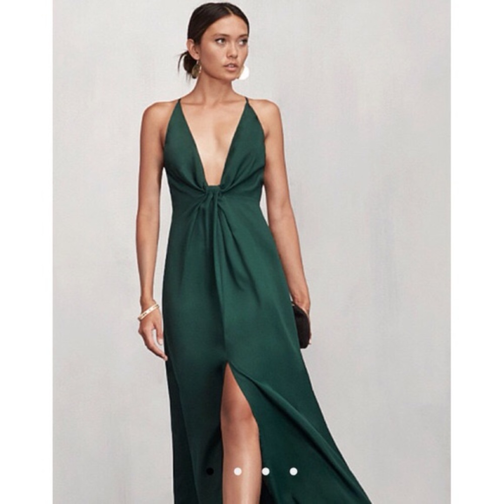 Reformation Dima dress evergreen S 4