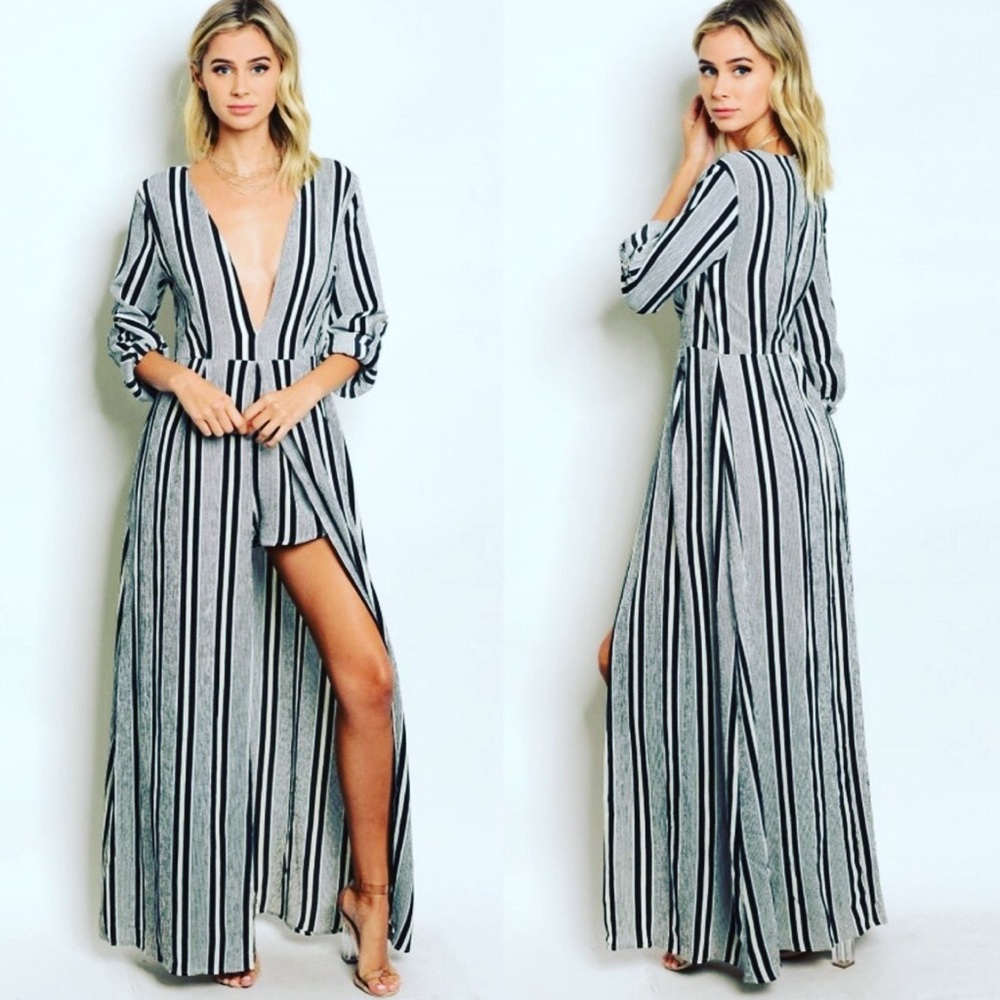 ✨Luxurious Stripes Maxi Romper