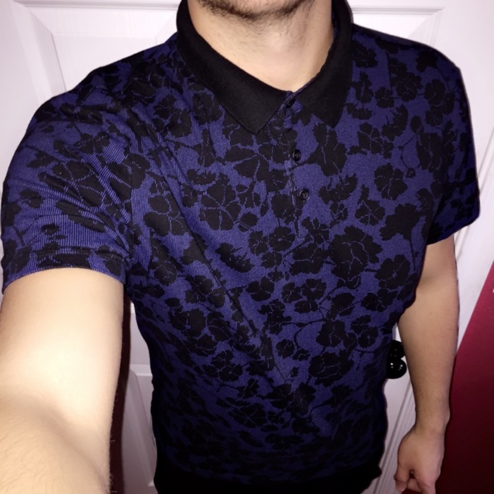 Men's Marc Anthony Slim-Fit Floral Polo