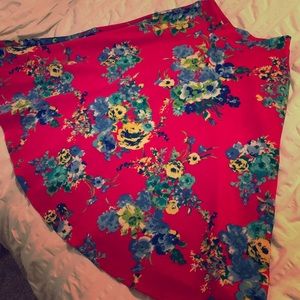 Floral midi skirt