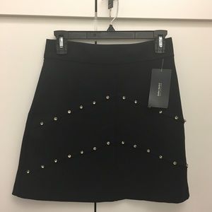 Zara A Line Mini Skirt with Rhinestone Detail-Sz S