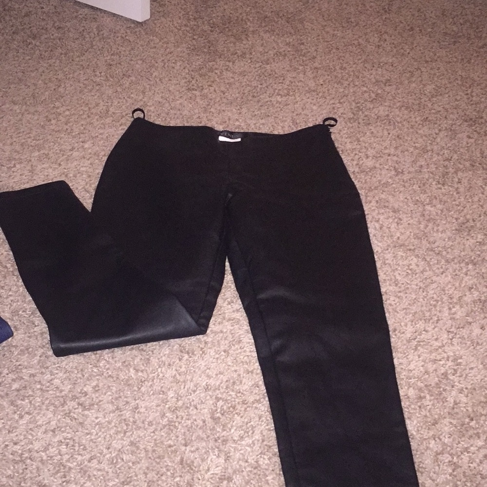 Leather like pants