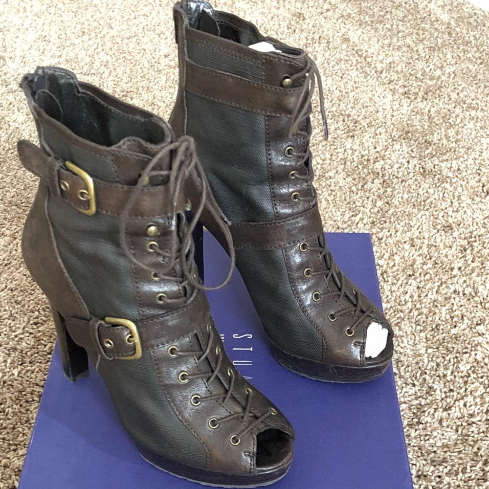 Stuart Weitzman boots, booties waxed