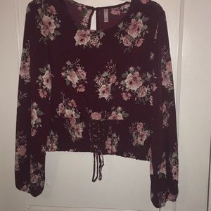 Long Sleeve Crop Top Corset