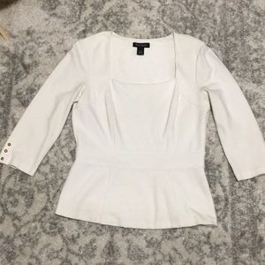 WHBM cream top. Sz M.