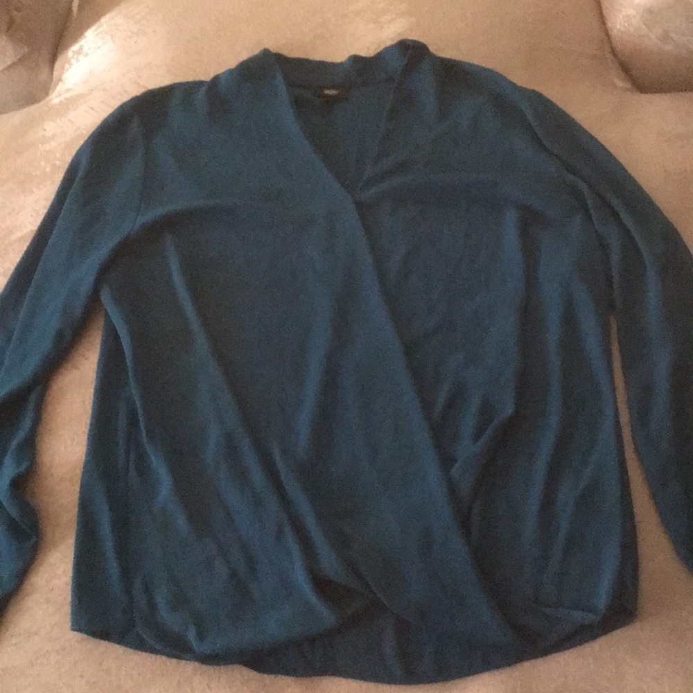 Blue Crossed Blouse