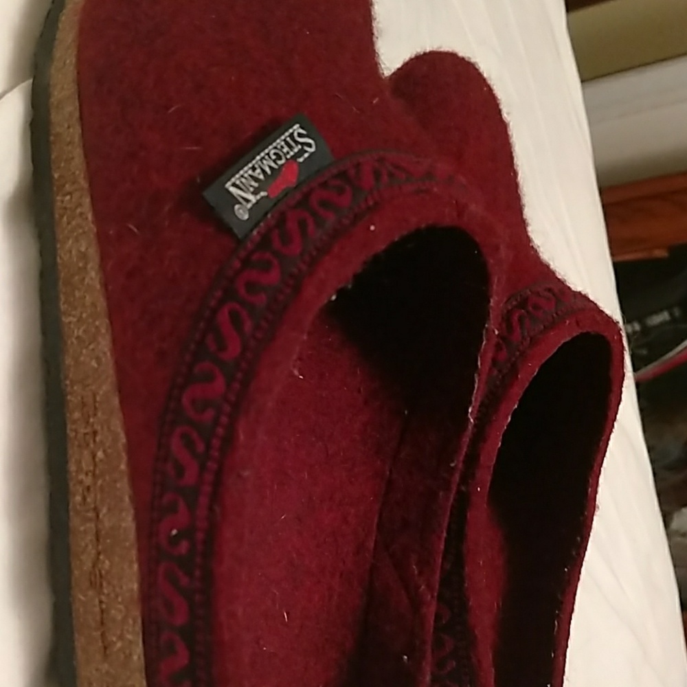 Cozy handmade felt clogs