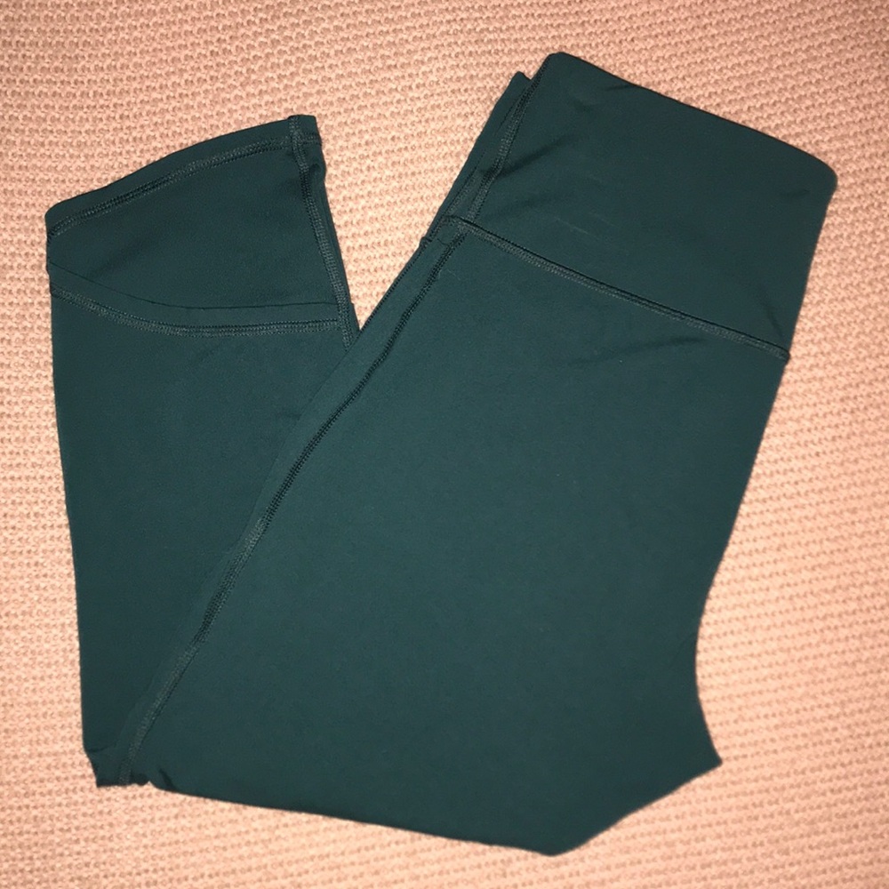 cropped teal high waist leggings - Old Navy Active