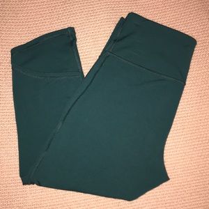 cropped teal high waist leggings - Old Navy Active