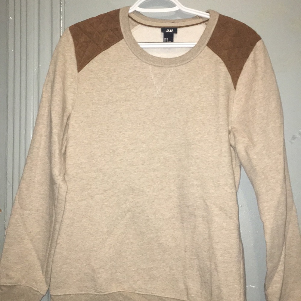 Tan sweater with brown