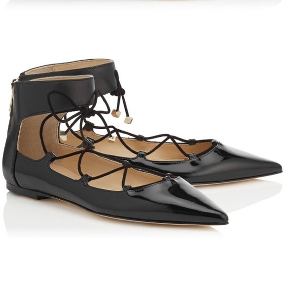 JIMMY CHOO Ankle Strap Ballet Flats - Picture 2 of 8