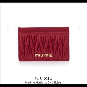 MiuMiu Matelasse Card Holder