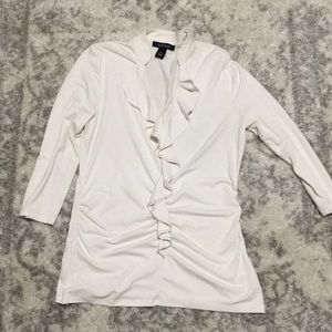 WHBM ruffle front top. Sz M