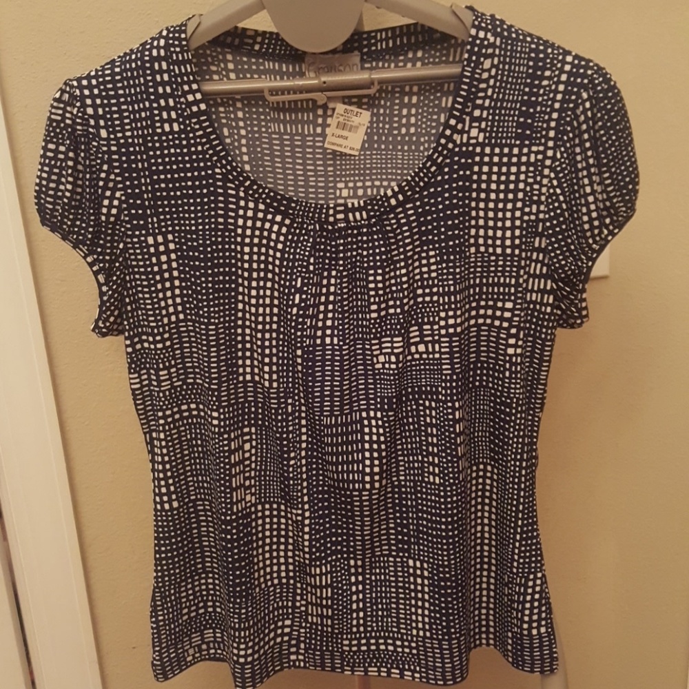 Grayson blue and white shirt sz xl NWT