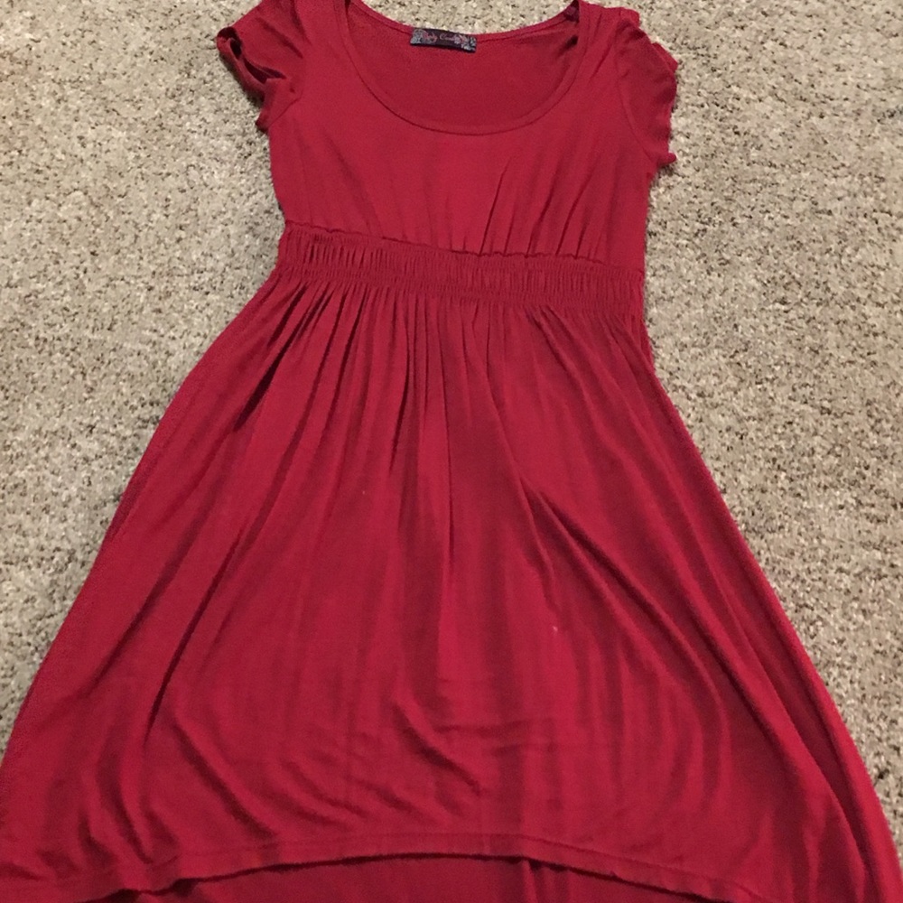 Red cotton dress
