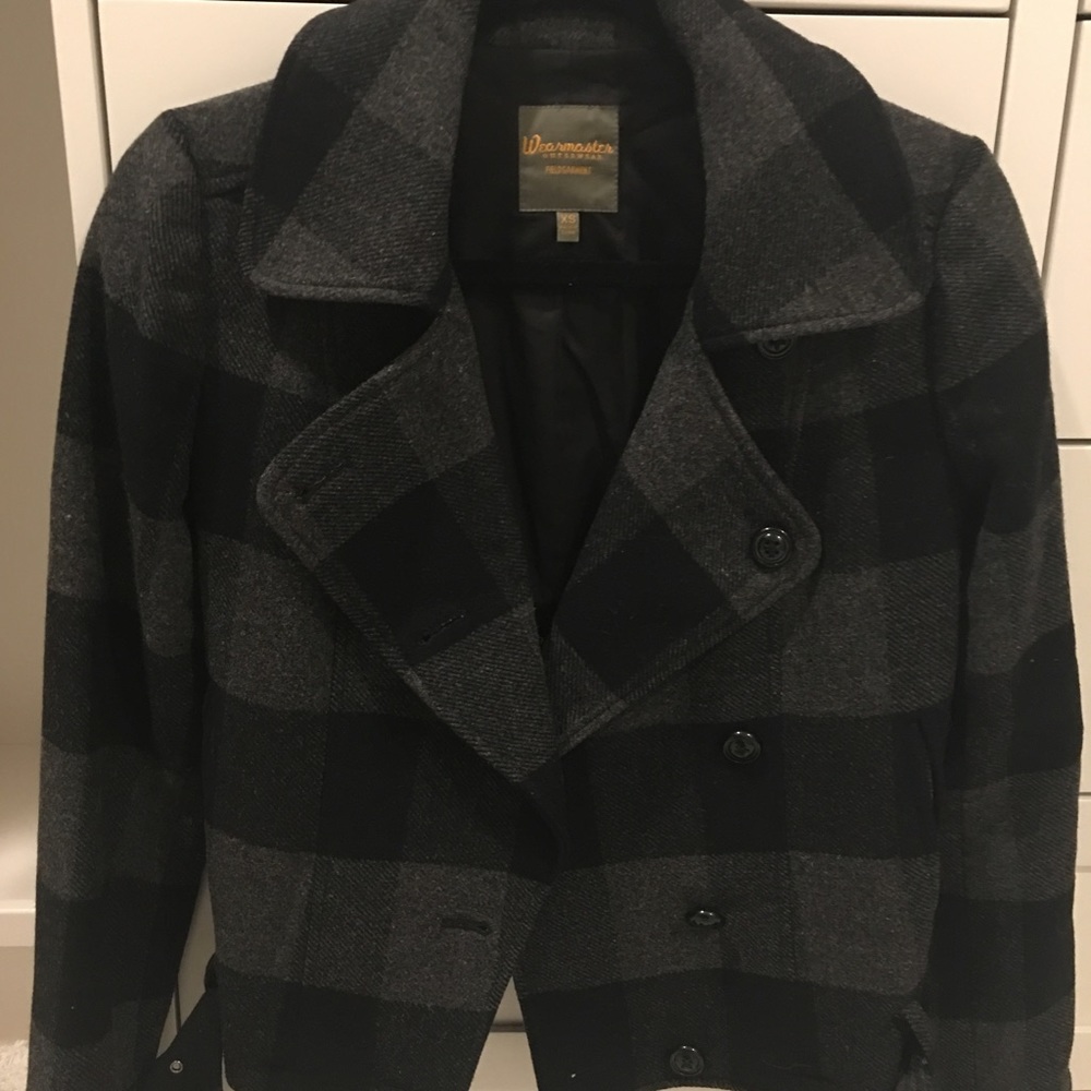 Wool plaid motorcycle jacket purchased at madewell