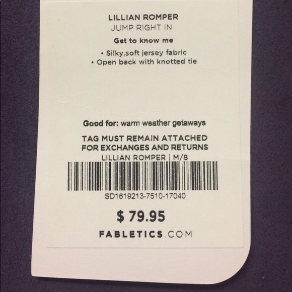 FABLETICS PINK PLUMB ROMPER! - Picture 3 of 4