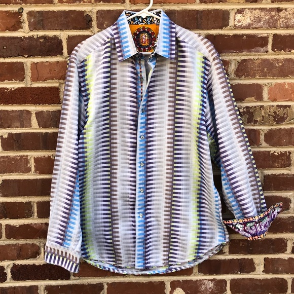 Robert Graham Other - Robert Graham Men’s Shirt Large Flip Cuff L