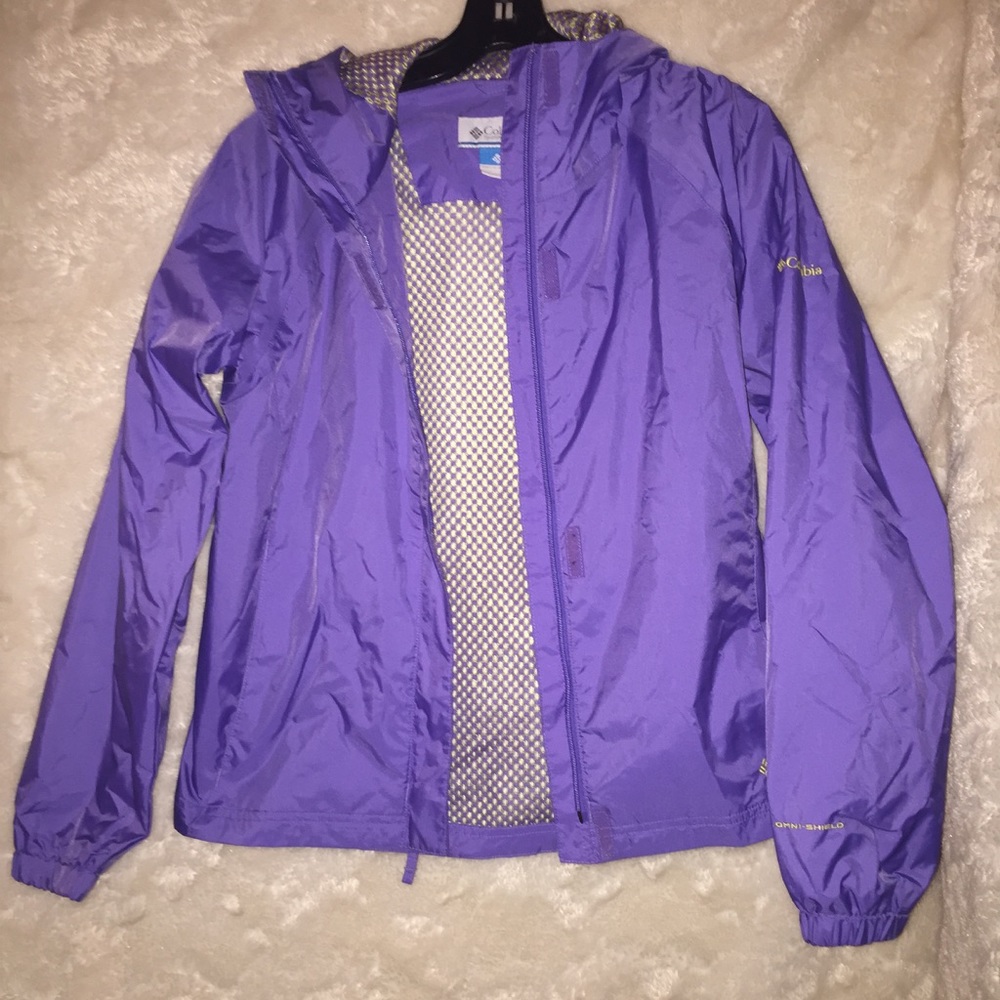 ☔️ Columbia rain jacket, rain coat with hood