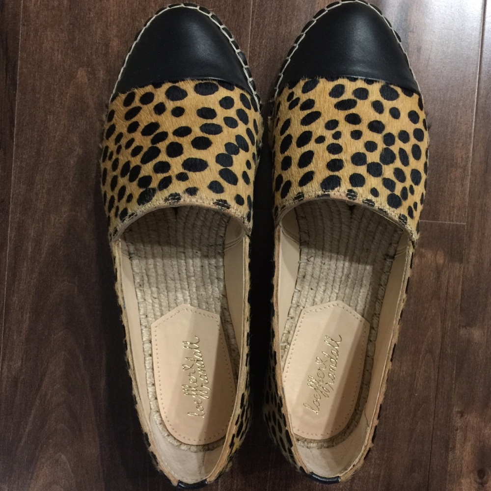Loeffler Randall Cheetah Mara Espadrille Flats 5.5