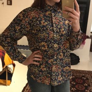 Vintage Patterned Button Up