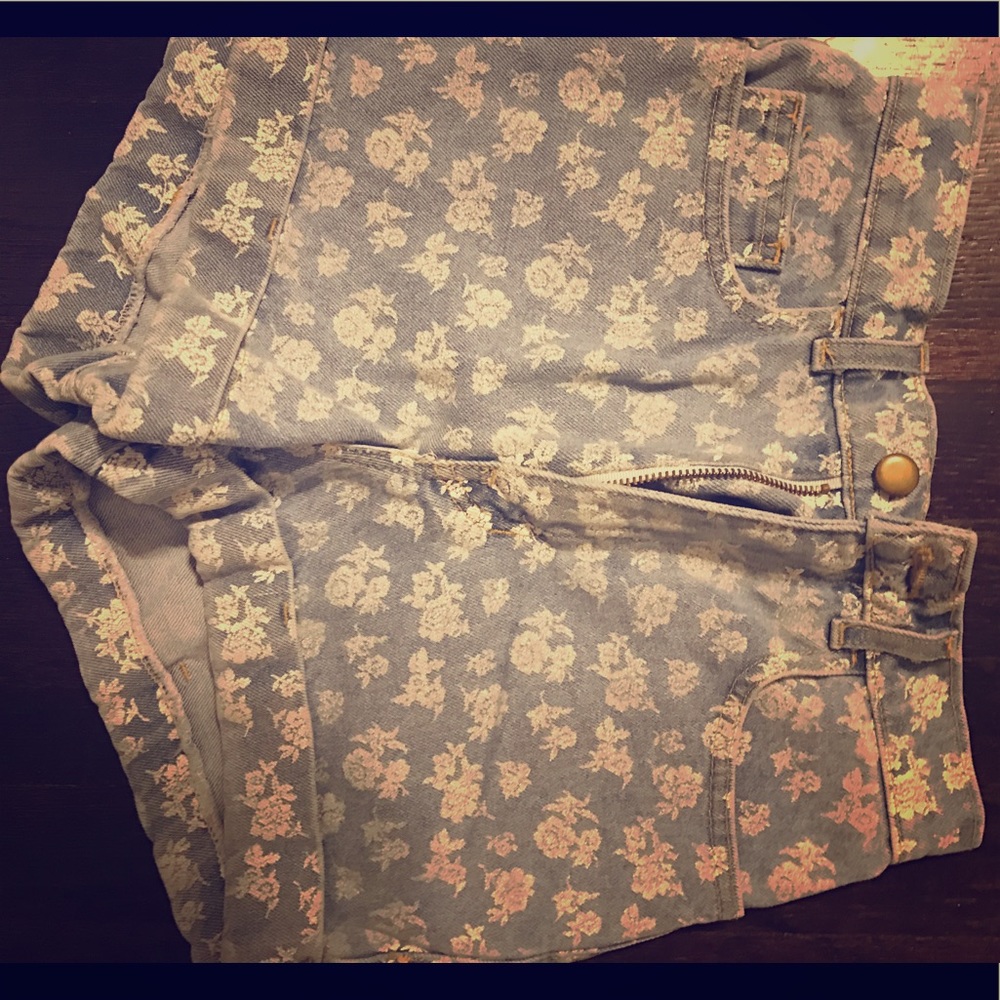 Floral Jean Shorts