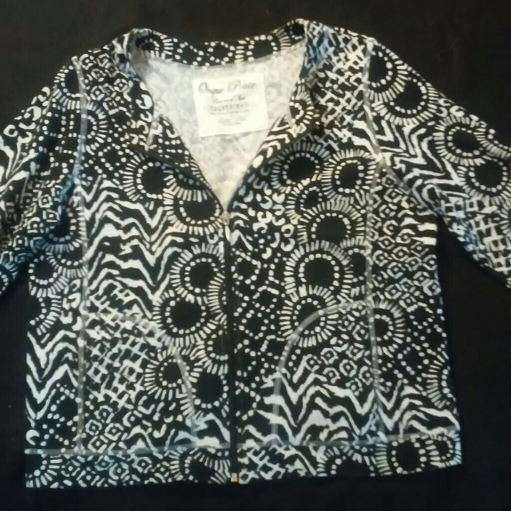 Cotton zip front casual jacket