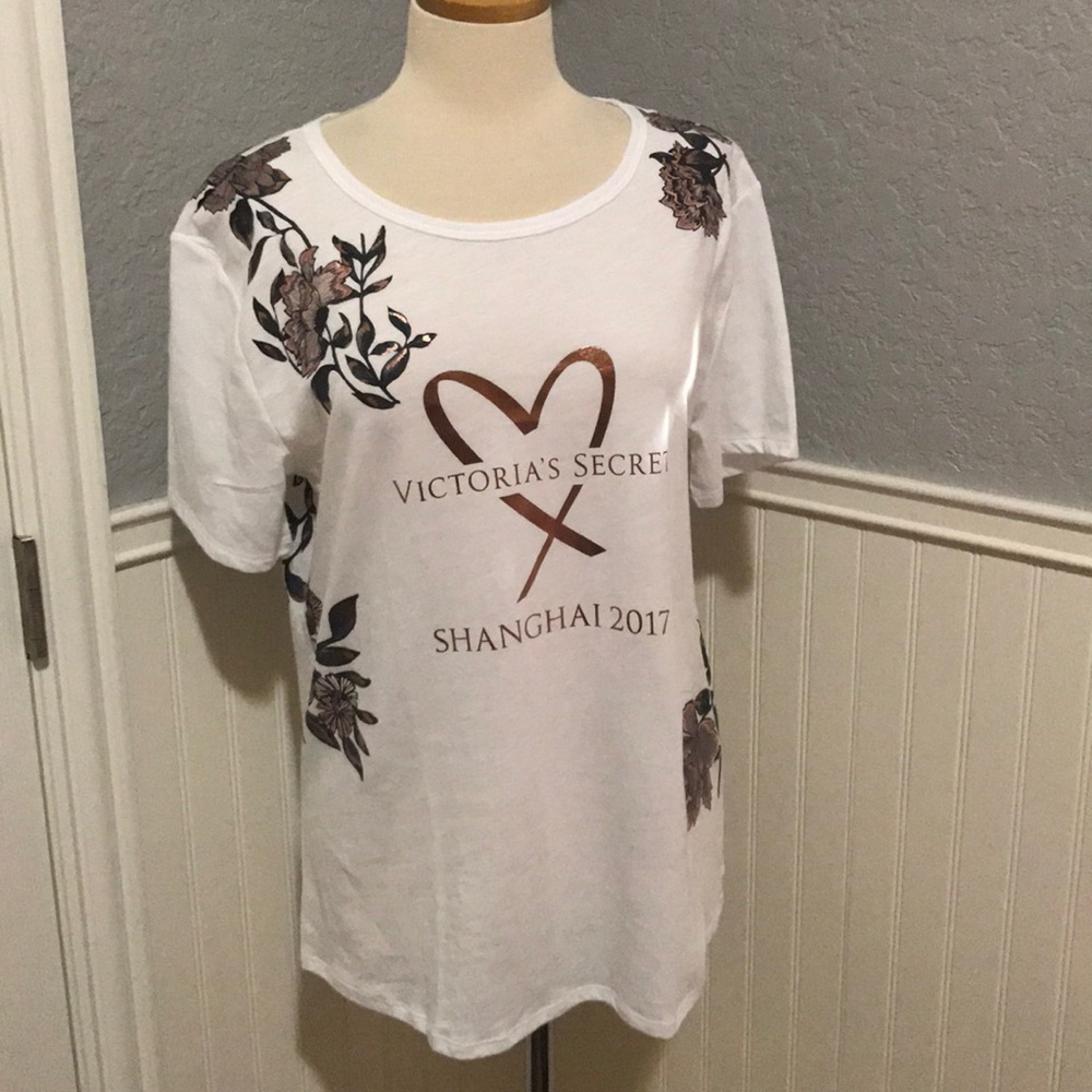 NWT LE Victoria's Secret x Balmain Tee.  Size L