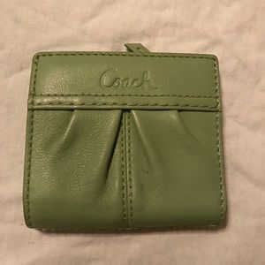 Coach Lime Green Bifold Wallet