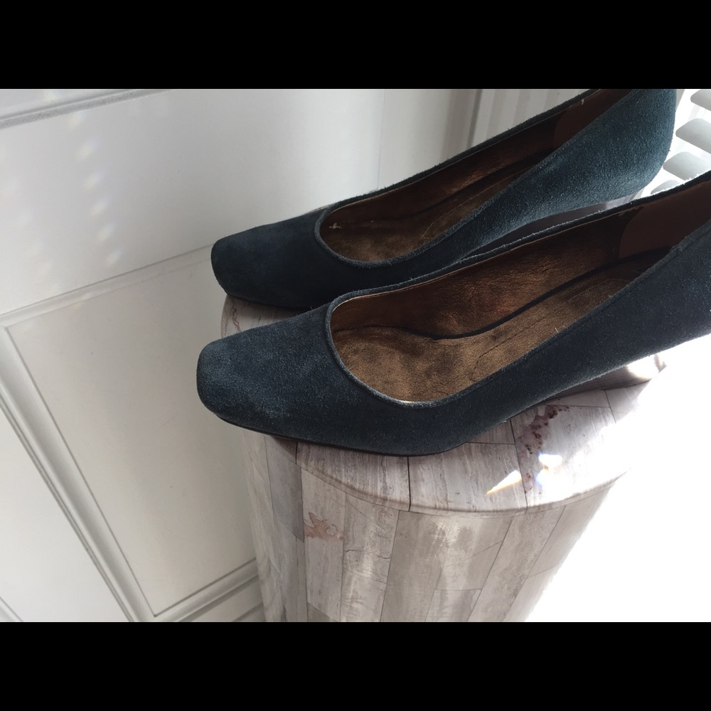 Nine West blue wedges.