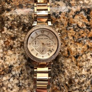 Parker Chronograph Champagne Dial Ladies Watch