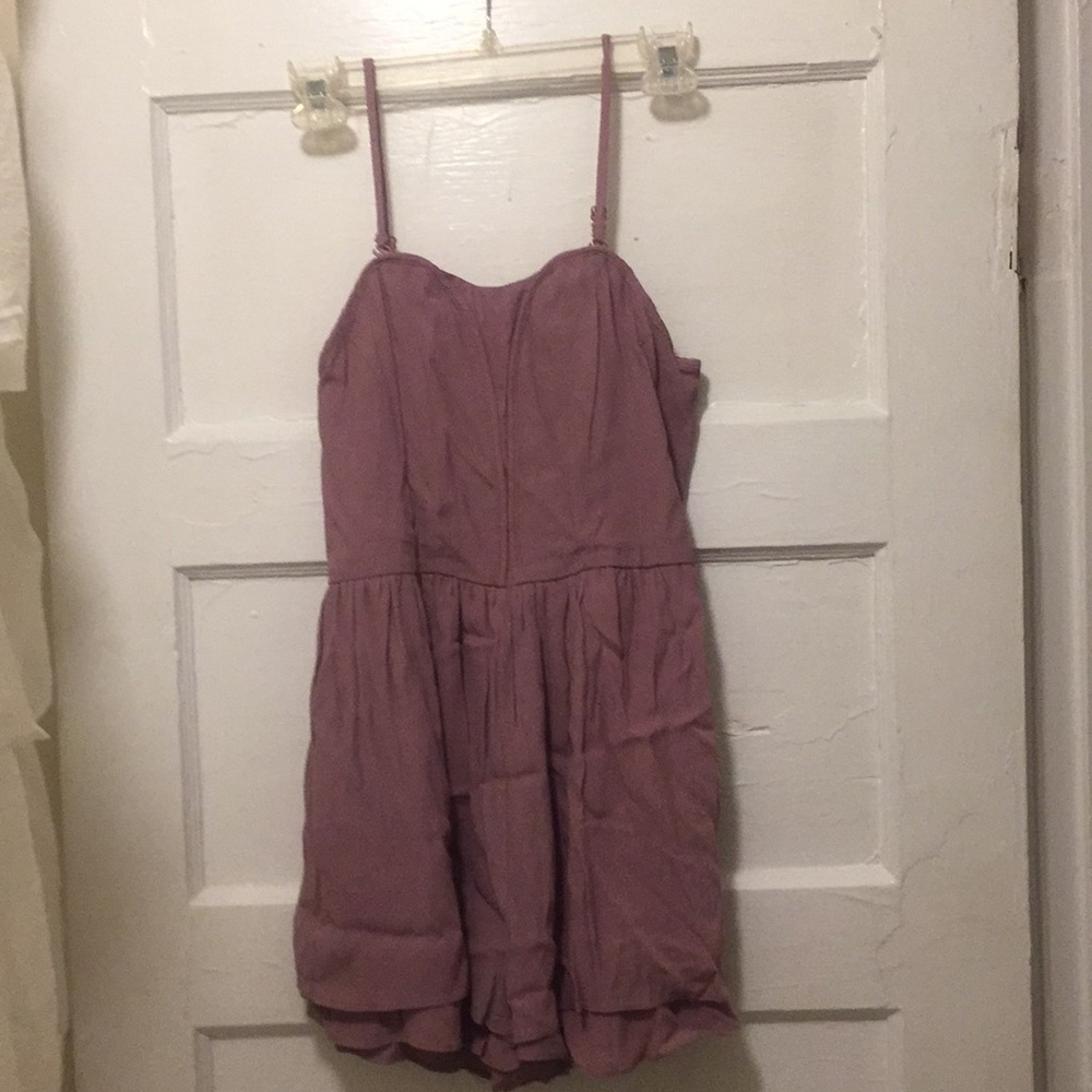 Tobi Purple romper with removable straps