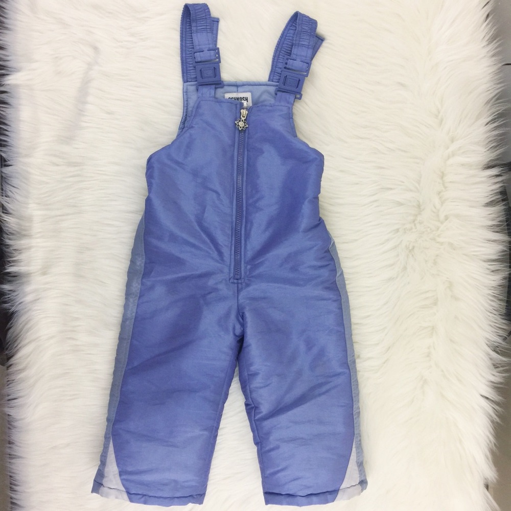 OshKosh Girls Purple Metallic Bib Snow Pants 3T