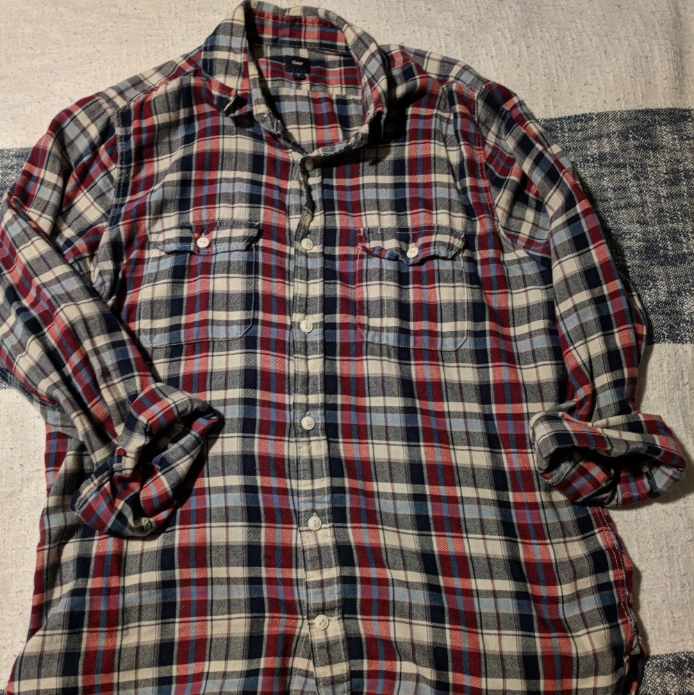 Light flannel button down