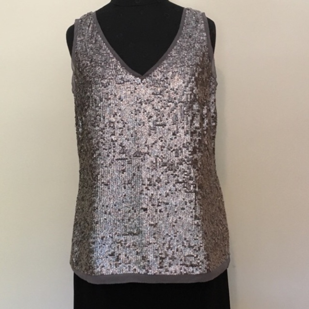 Talbots Silver Sequin Tank