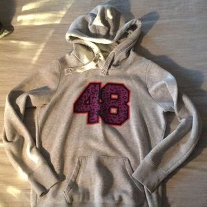Grey Puma hoodie, with kangaroo pouch pocket