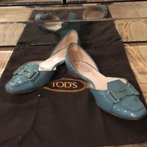 Tods D’Orsay Loafer Style Flats.