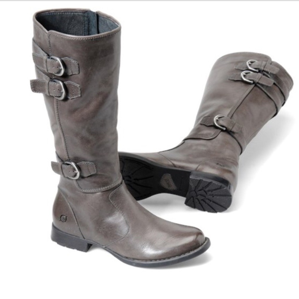 Born Attila Leather Mid-calf Boots