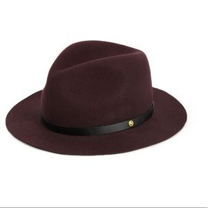 Rag & Bone Burgundy Red Classic Wool Fedora M