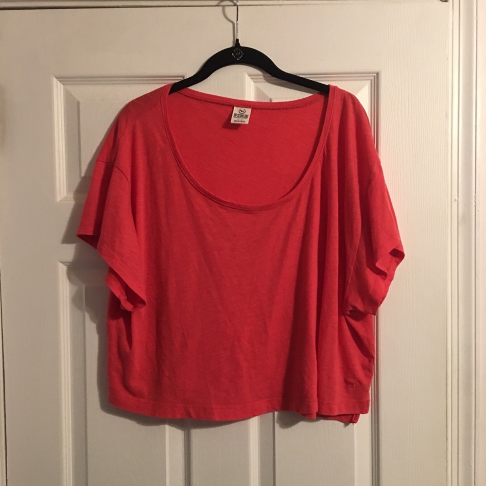 PINK Red Crop Top
