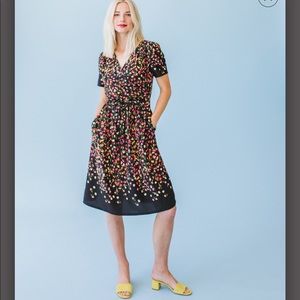 Sonnet James Noa- Black Floral Dress XS
