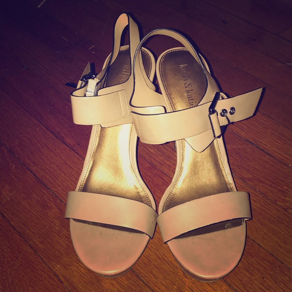 Strappy brown heels