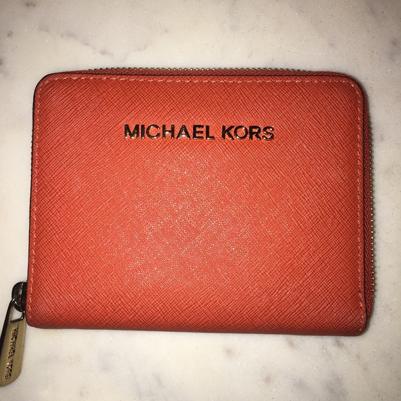 michael kors orange wallet