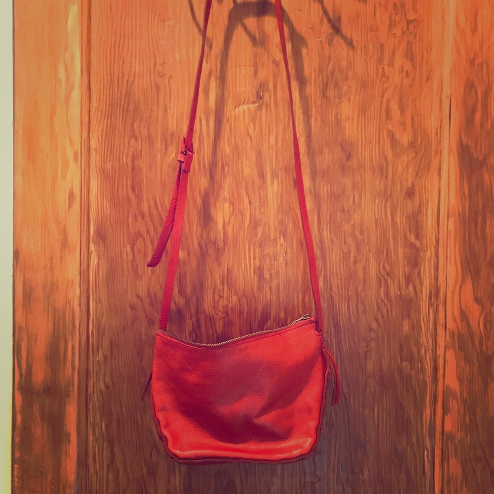 Small red Madewell purse