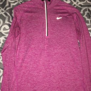 Pink Nike Quarter Zip Dri-Fit Shirt
