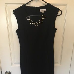 Black Fitted Calvin Klein Dress Size 2