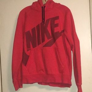 Red and black nike hoodie size L