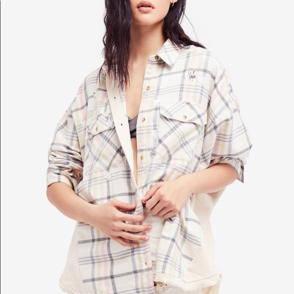 Free people plaid shirt! Brand new Beautiful shirt