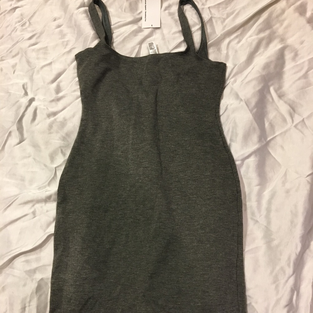American Apparel gray body con dress