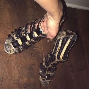 BCBG snakeskin heels